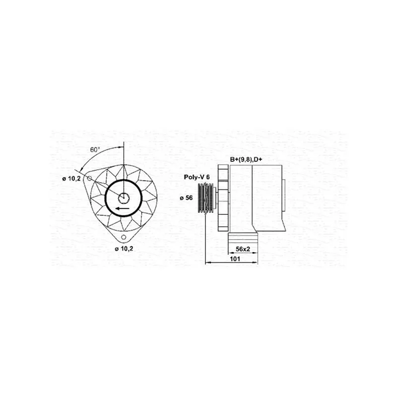 Alternateur MAGNETI MARELLI 943356621010