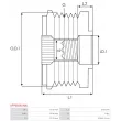 Poulie roue libre, alternateur AS-PL AFP0014(INA) - Visuel 3