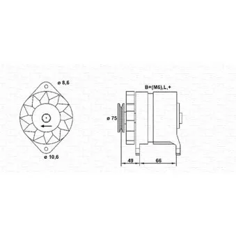 Alternateur MAGNETI MARELLI 944356106010