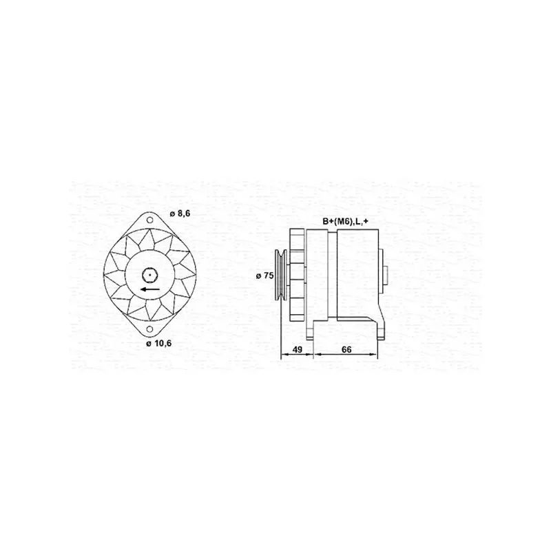 Alternateur MAGNETI MARELLI 944356106010