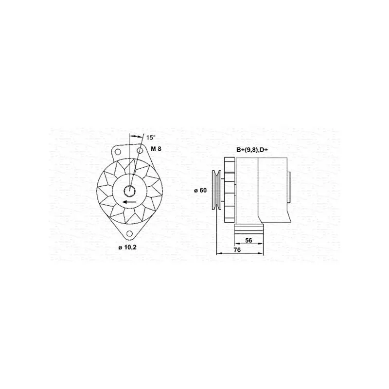 Alternateur MAGNETI MARELLI 944356217010