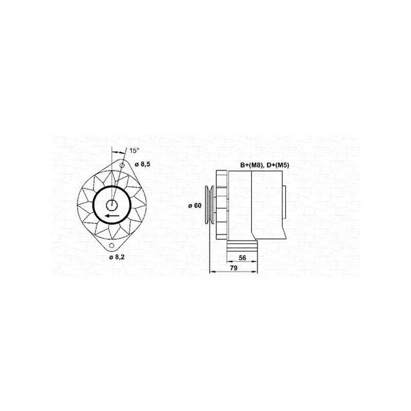 Alternateur MAGNETI MARELLI 944356679010