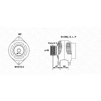 Alternateur MAGNETI MARELLI 944356935010