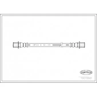 Flexible de frein CORTECO 19018881