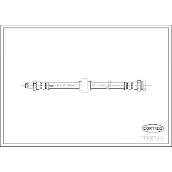 Flexible de frein CORTECO 19020312