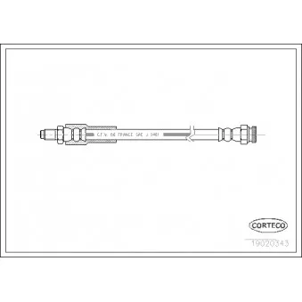 Flexible de frein CORTECO 19020343
