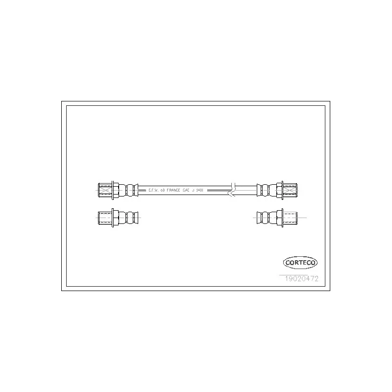 Flexible de frein CORTECO 19020472