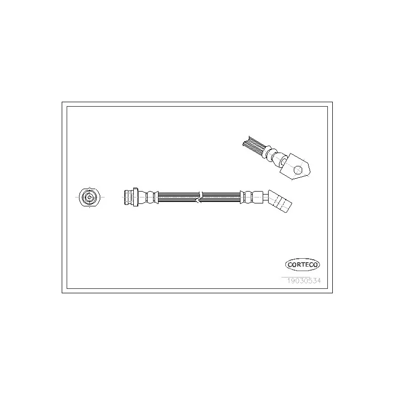 Flexible de frein avant gauche CORTECO 19030534