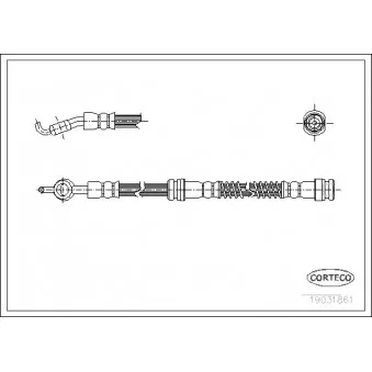 Flexible de frein CORTECO 19031861