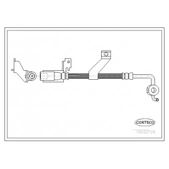 Flexible de frein avant gauche CORTECO 19032126
