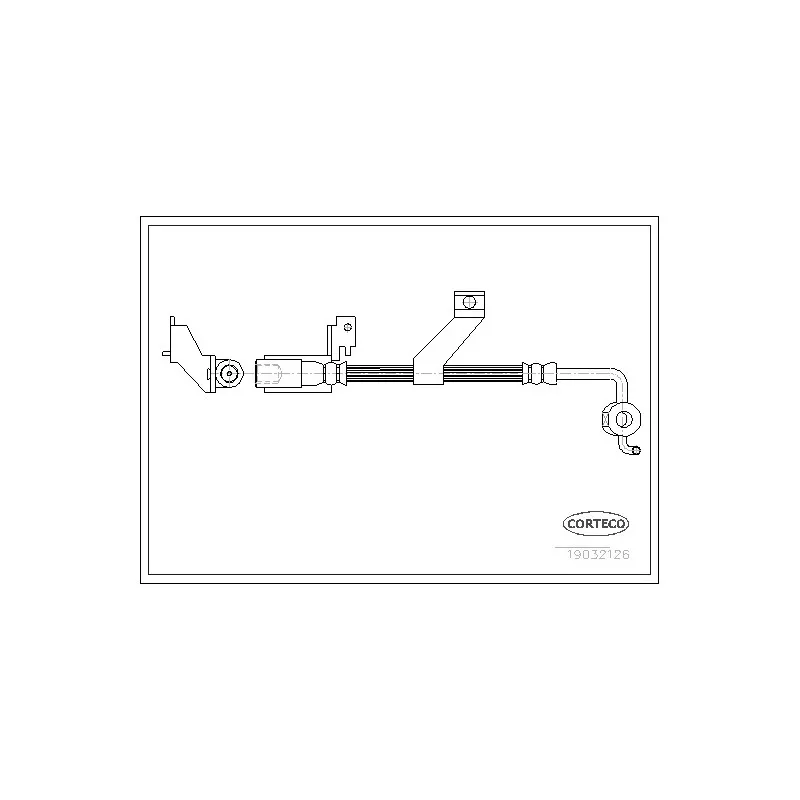 Flexible de frein avant gauche CORTECO 19032126