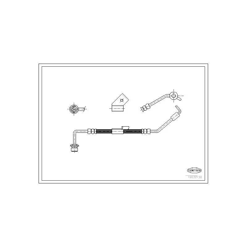 Flexible de frein avant droit CORTECO 19032130