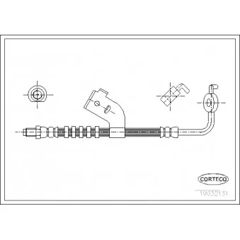 Flexible de frein avant gauche CORTECO 19032131