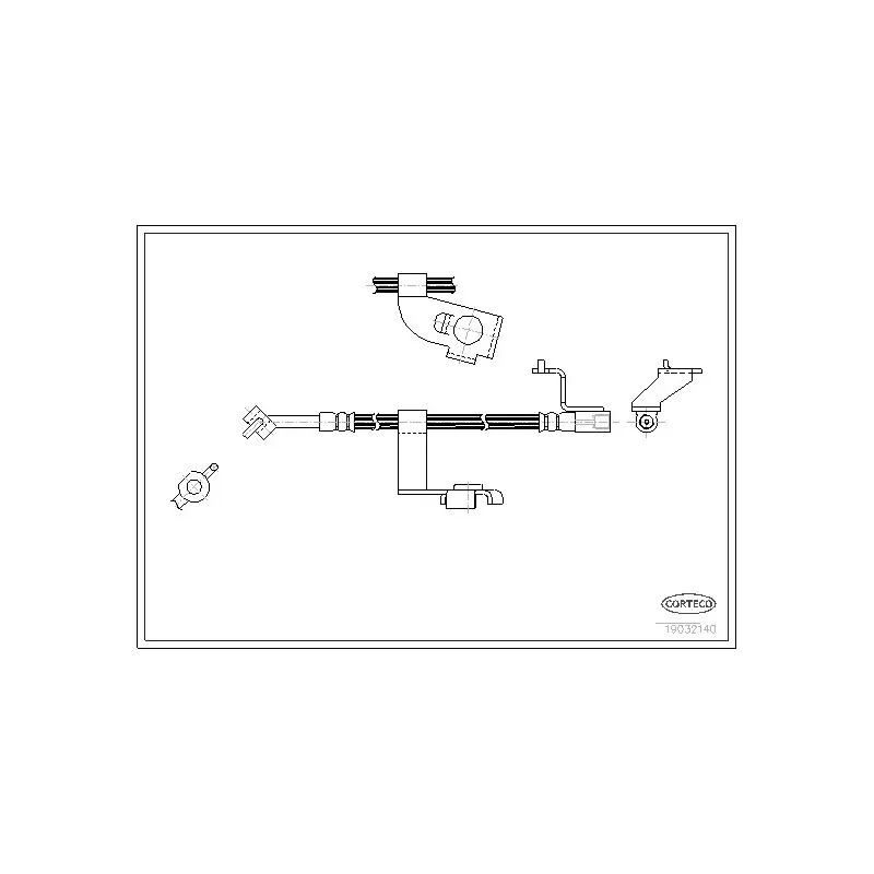 Flexible de frein CORTECO 19032140