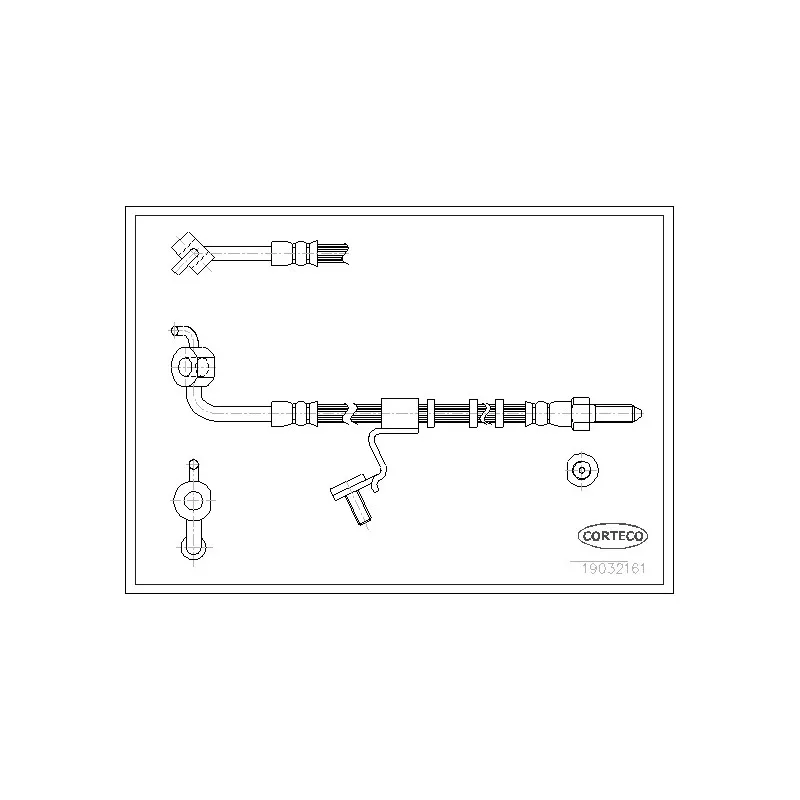 Flexible de frein avant gauche CORTECO 19032161