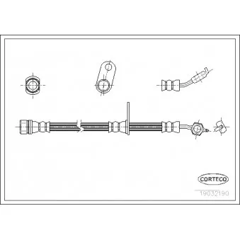 Flexible de frein avant gauche CORTECO 19032190