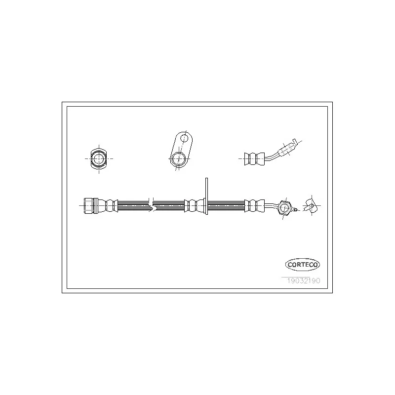 Flexible de frein avant gauche CORTECO 19032190