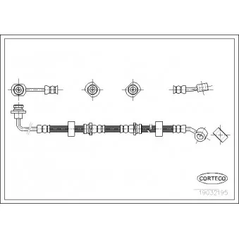 Flexible de frein avant gauche CORTECO 19032195