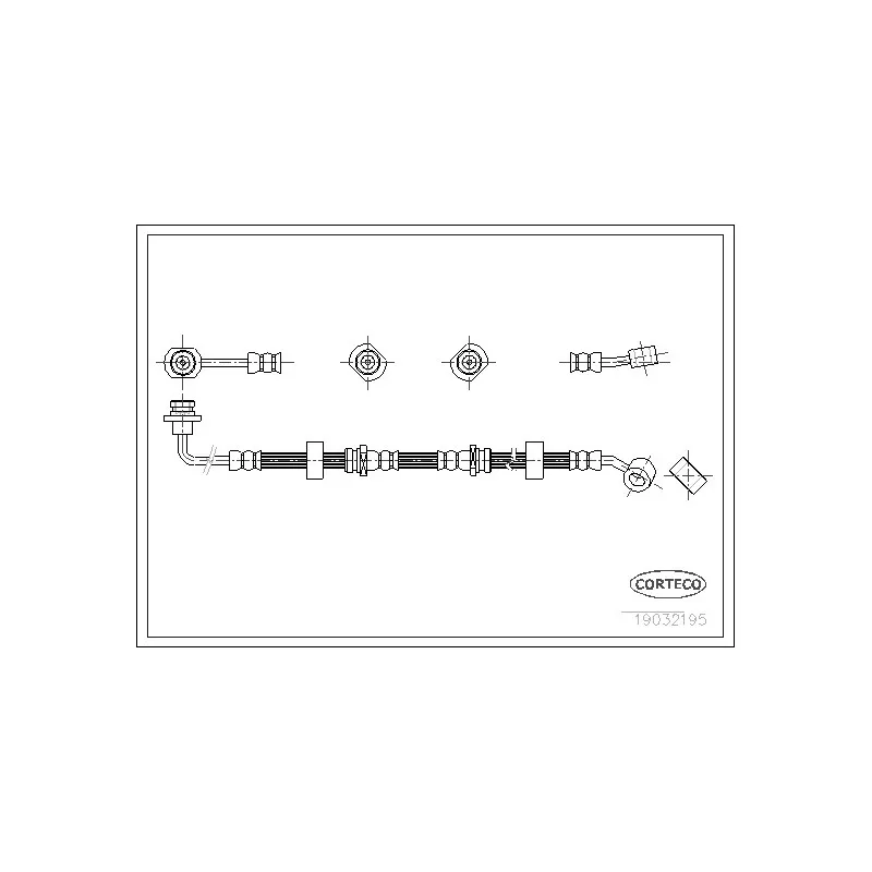 Flexible de frein avant gauche CORTECO 19032195