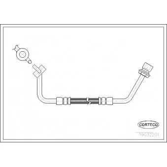 Flexible de frein avant gauche CORTECO 19032201