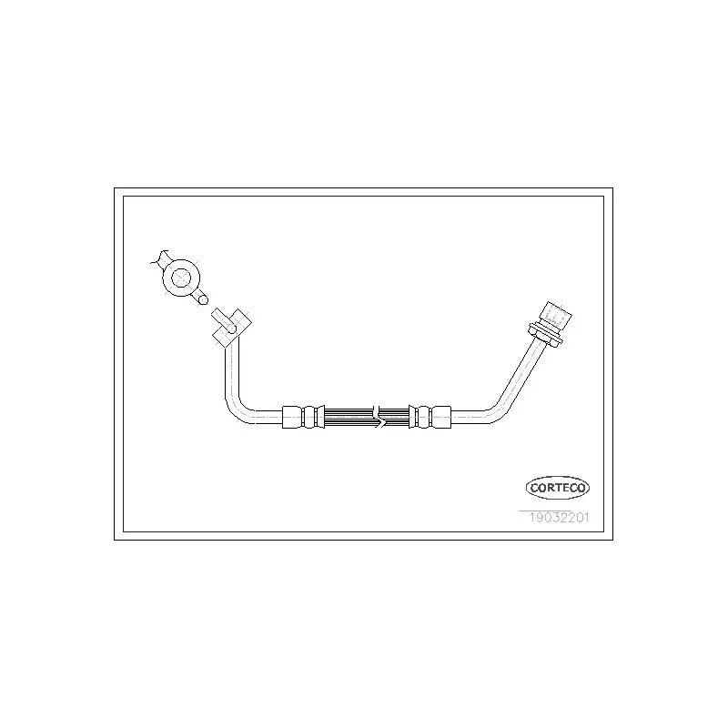 Flexible de frein avant gauche CORTECO 19032201