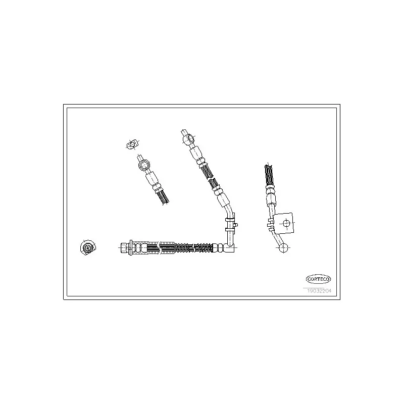 Flexible de frein avant droit CORTECO 19032204