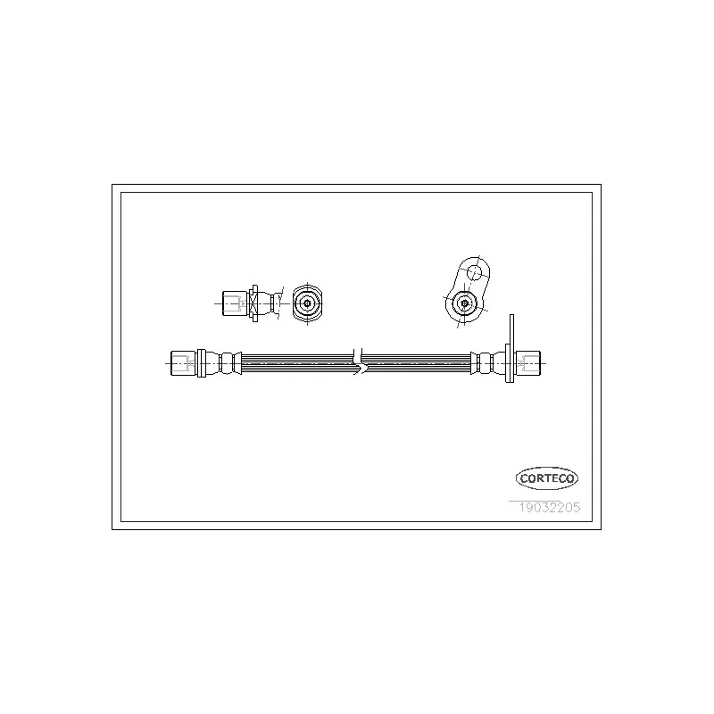 Flexible de frein arrière droit CORTECO 19032205