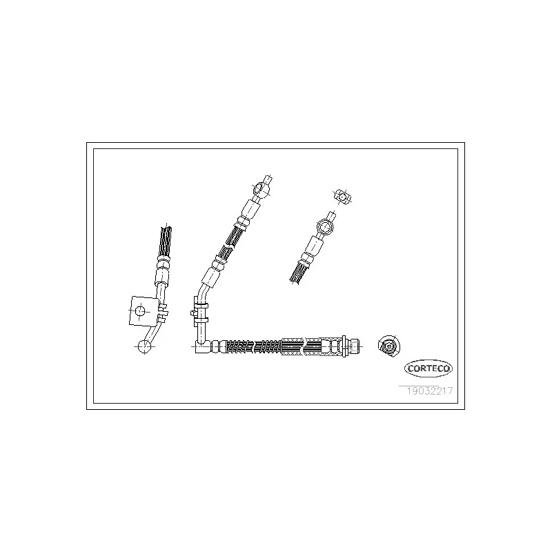 Flexible de frein avant gauche CORTECO 19032217