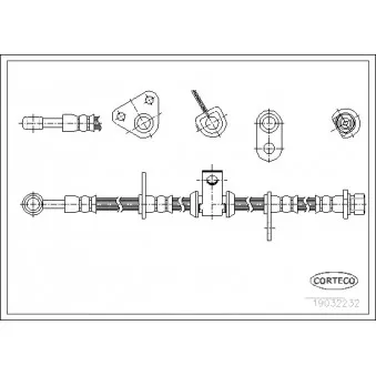 Flexible de frein avant gauche CORTECO 19032232