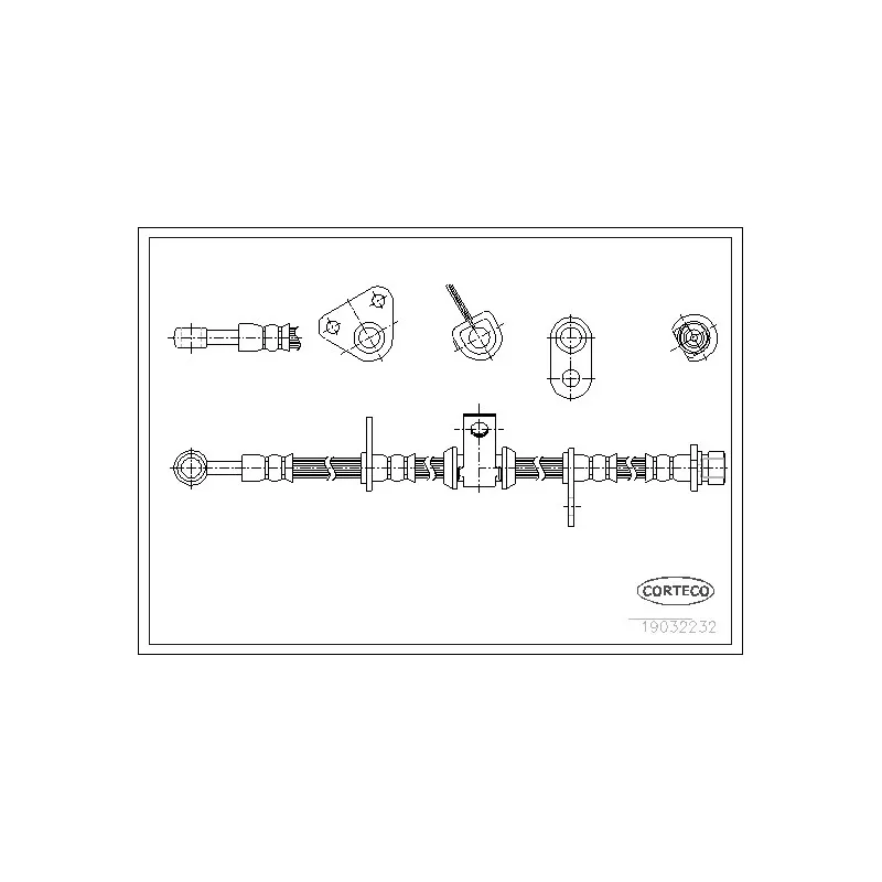 Flexible de frein avant gauche CORTECO 19032232