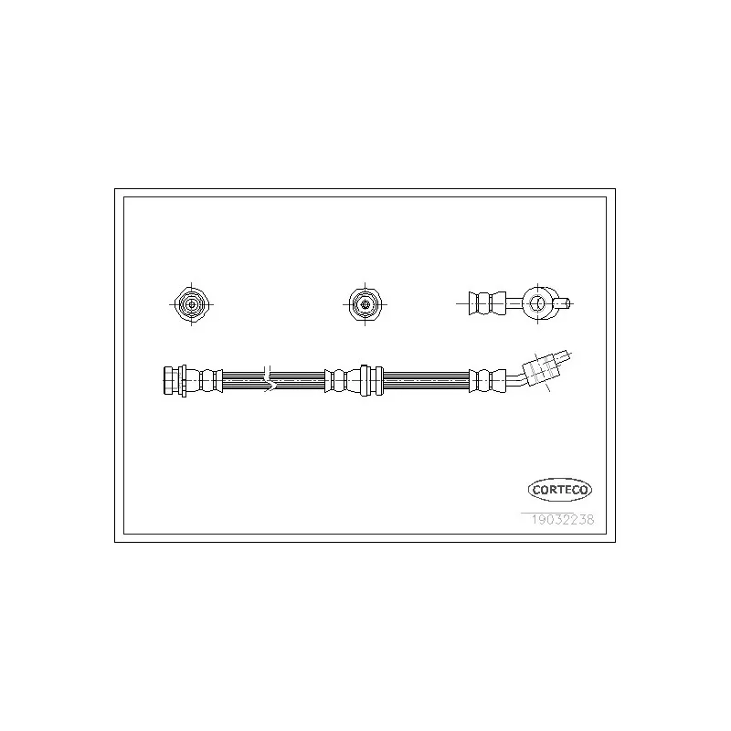 Flexible de frein avant droit CORTECO 19032238