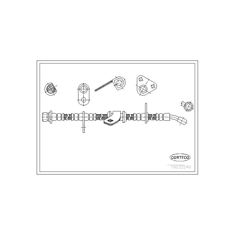 Flexible de frein avant droit CORTECO 19032246