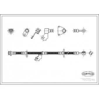 Flexible de frein avant gauche CORTECO 19032248