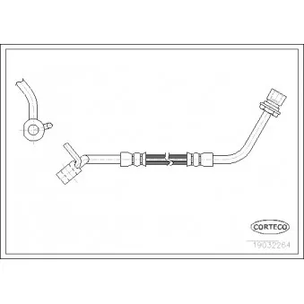 Flexible de frein avant gauche CORTECO 19032264