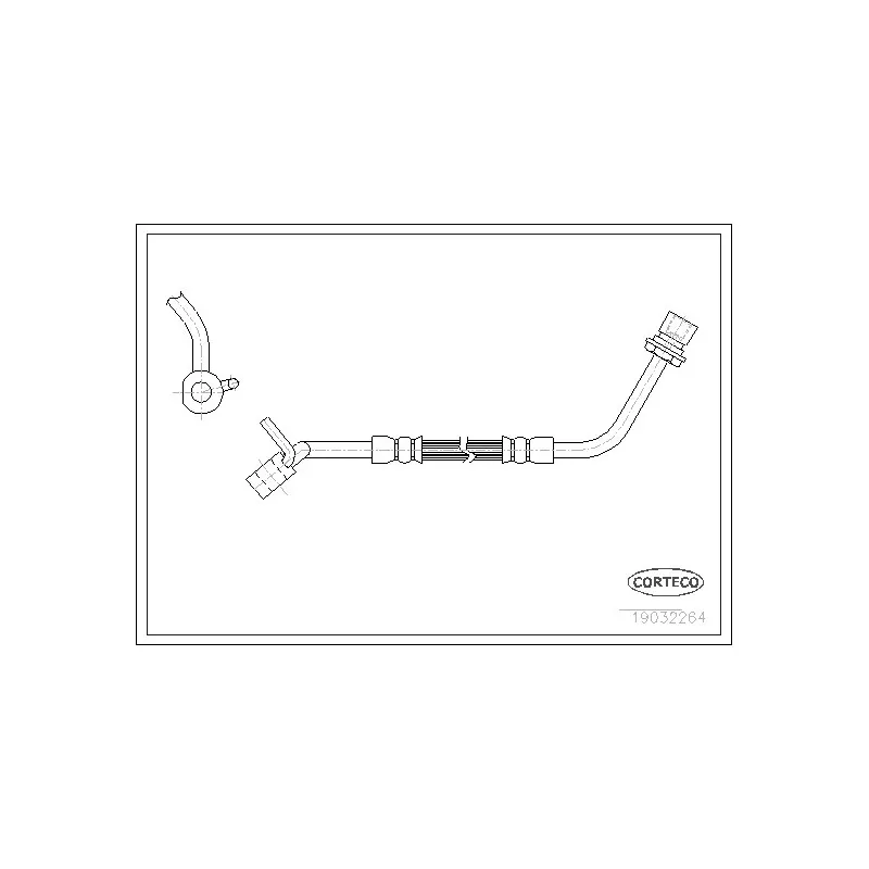 Flexible de frein avant gauche CORTECO 19032264