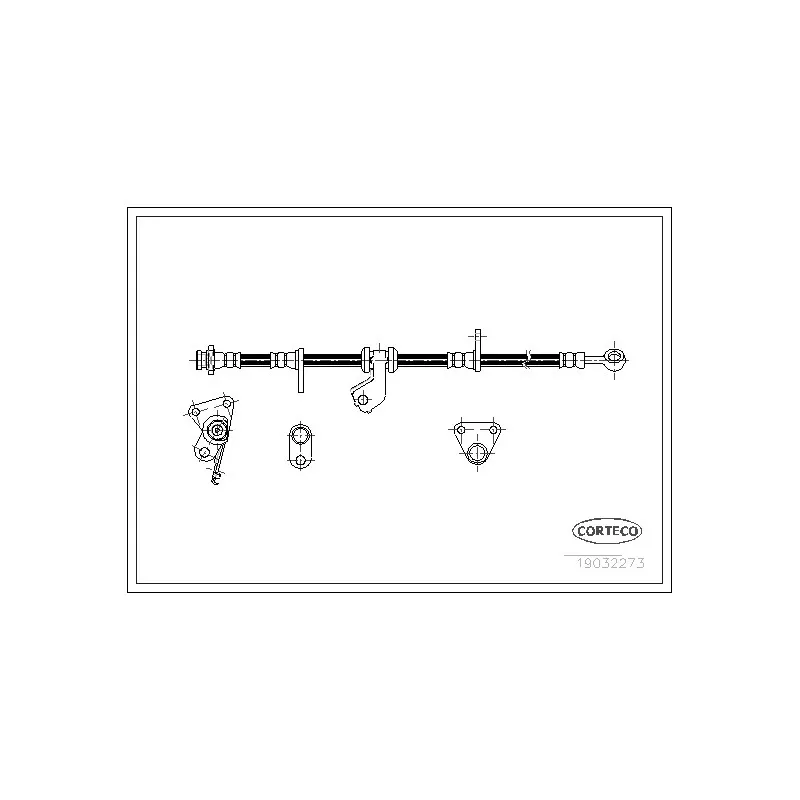Flexible de frein avant droit CORTECO 19032273