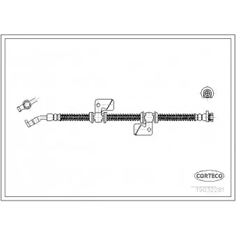 Flexible de frein avant gauche CORTECO 19032281