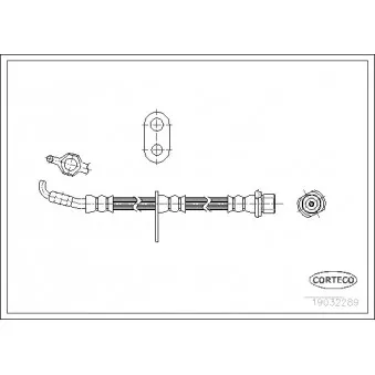 Flexible de frein avant gauche CORTECO 19032289