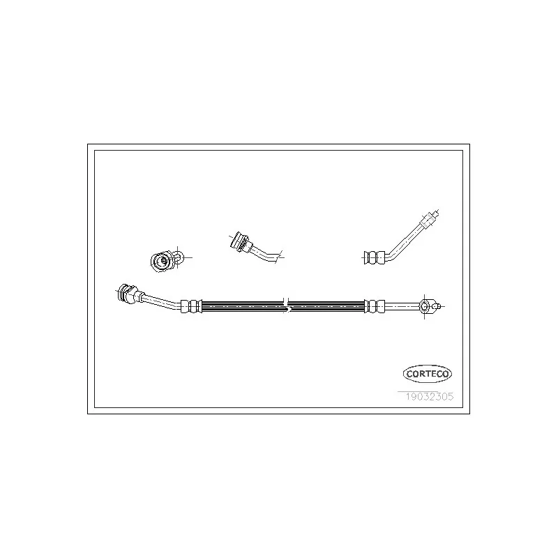Flexible de frein avant droit CORTECO 19032305