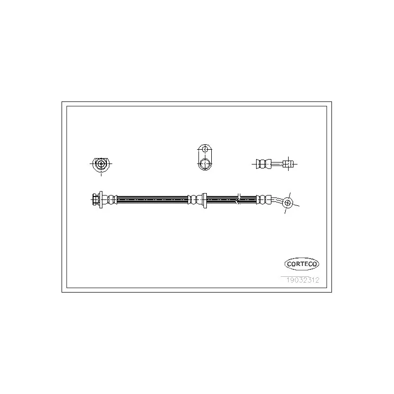 Flexible de frein avant droit CORTECO 19032312