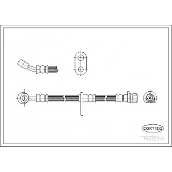 Flexible de frein avant gauche CORTECO