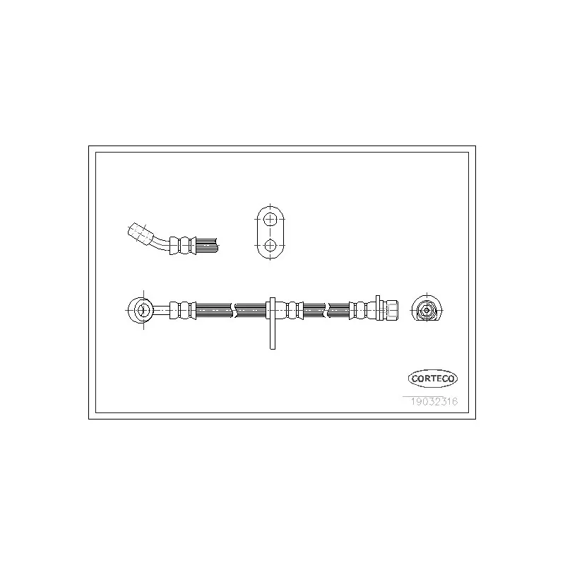 Flexible de frein avant gauche CORTECO 19032316