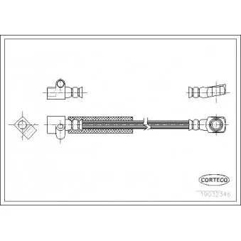 Flexible de frein avant gauche CORTECO 19032346