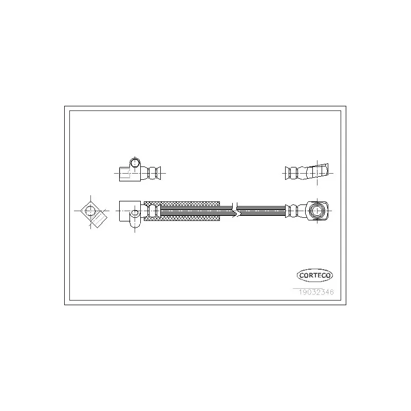 Flexible de frein avant gauche CORTECO 19032346