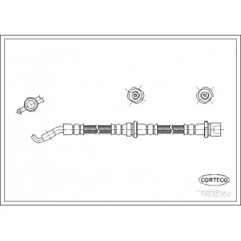 Flexible de frein avant droit CORTECO 19032350