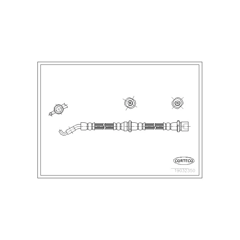 Flexible de frein avant droit CORTECO 19032350