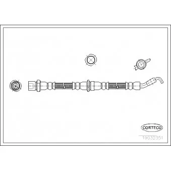 Flexible de frein avant gauche CORTECO 19032351