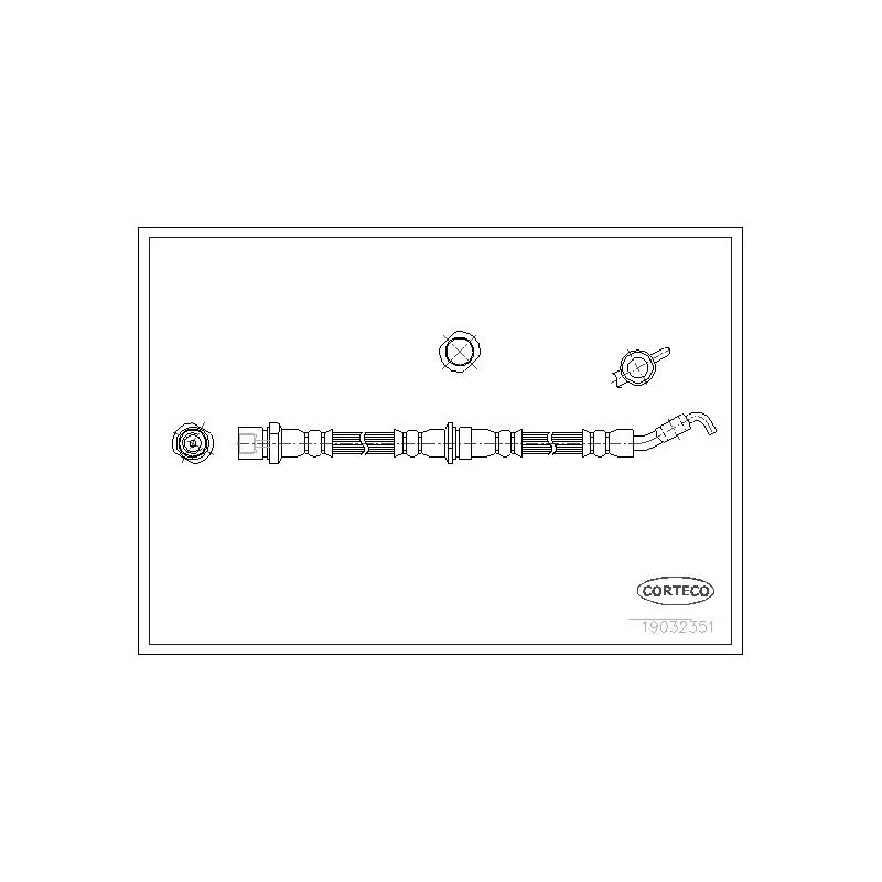 Flexible de frein avant gauche CORTECO 19032351