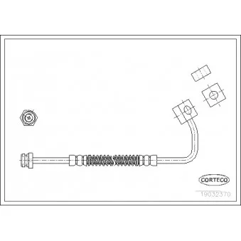 Flexible de frein avant gauche CORTECO 19032370