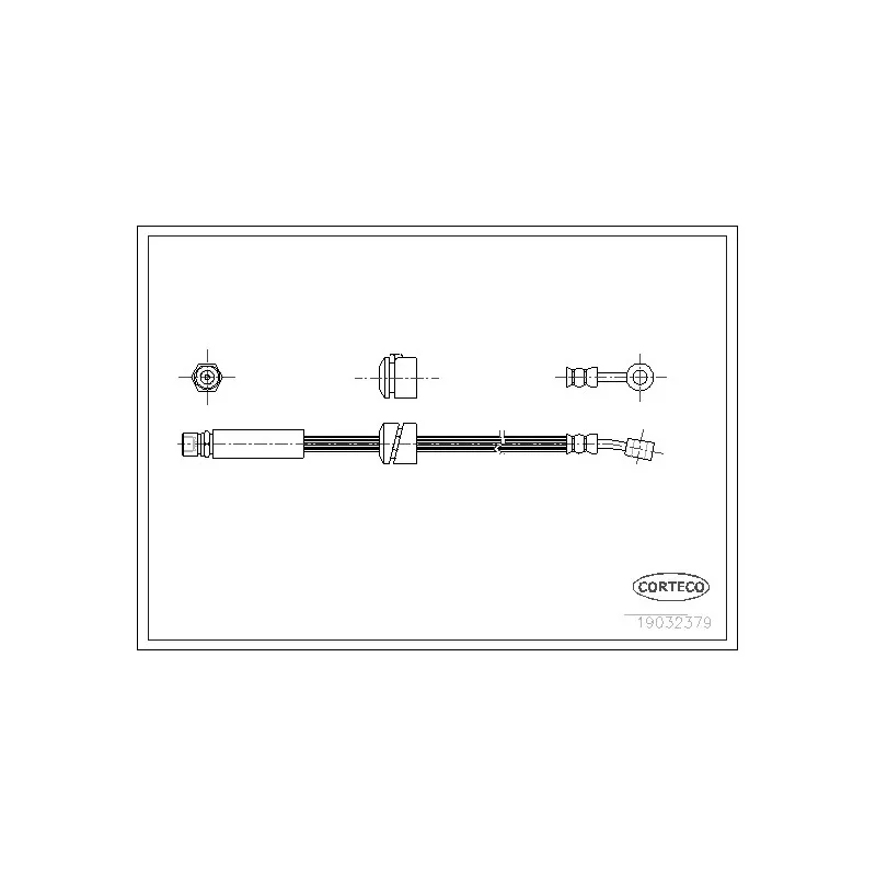 Flexible de frein avant gauche CORTECO 19032379